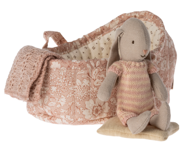 Maileg Micro Bunny in Carry cot