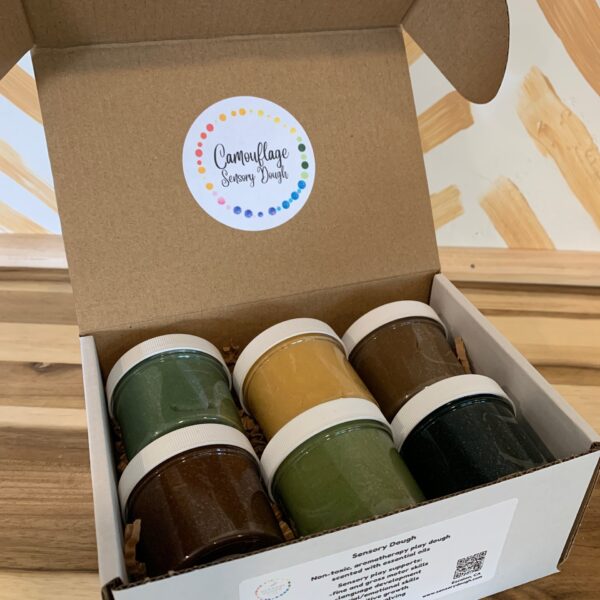 Sensory Dough By Kelsie - Camouflage 6-1oz Set