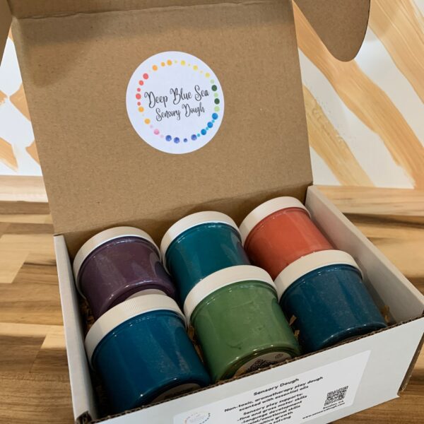 Sensory Dough By Kelsie -deep Blue Sea 6-1oz Set